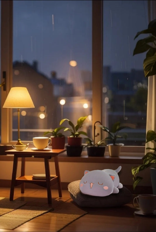 Kawaii Katt Plush Kudde