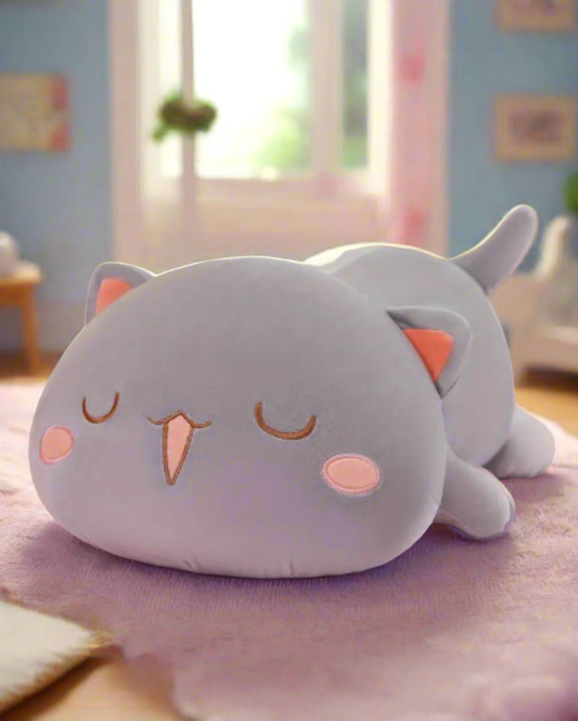 Kawaii Katt Plush Kudde