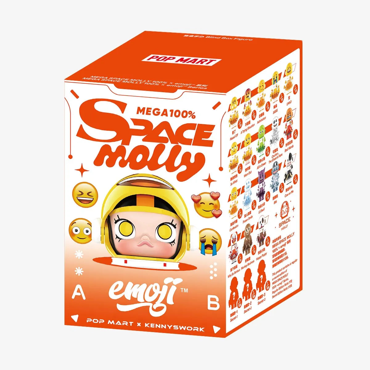 MEGA SPACE MOLLY 100% × emoji™ Series Blind Box Single Box