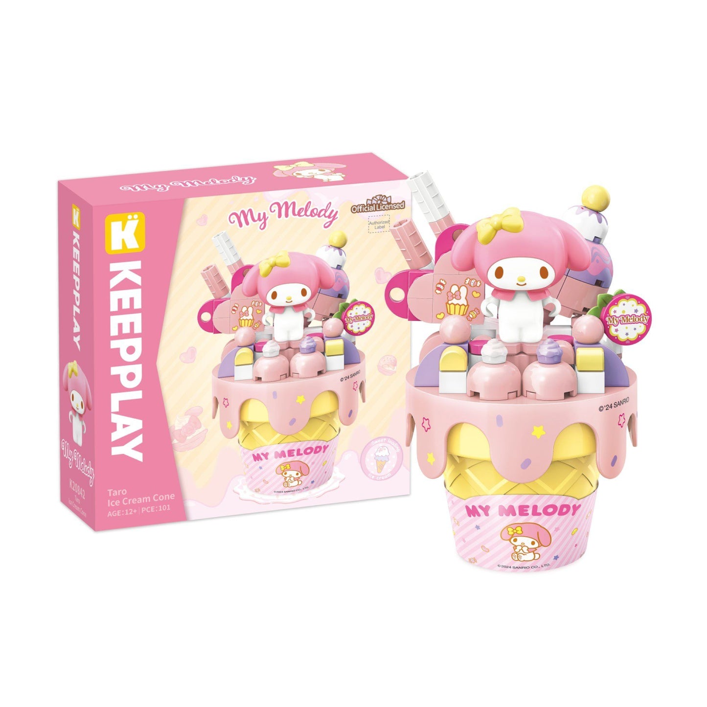 KEEPPLAY Sanrio Glass Cone MELODY Byggkloss