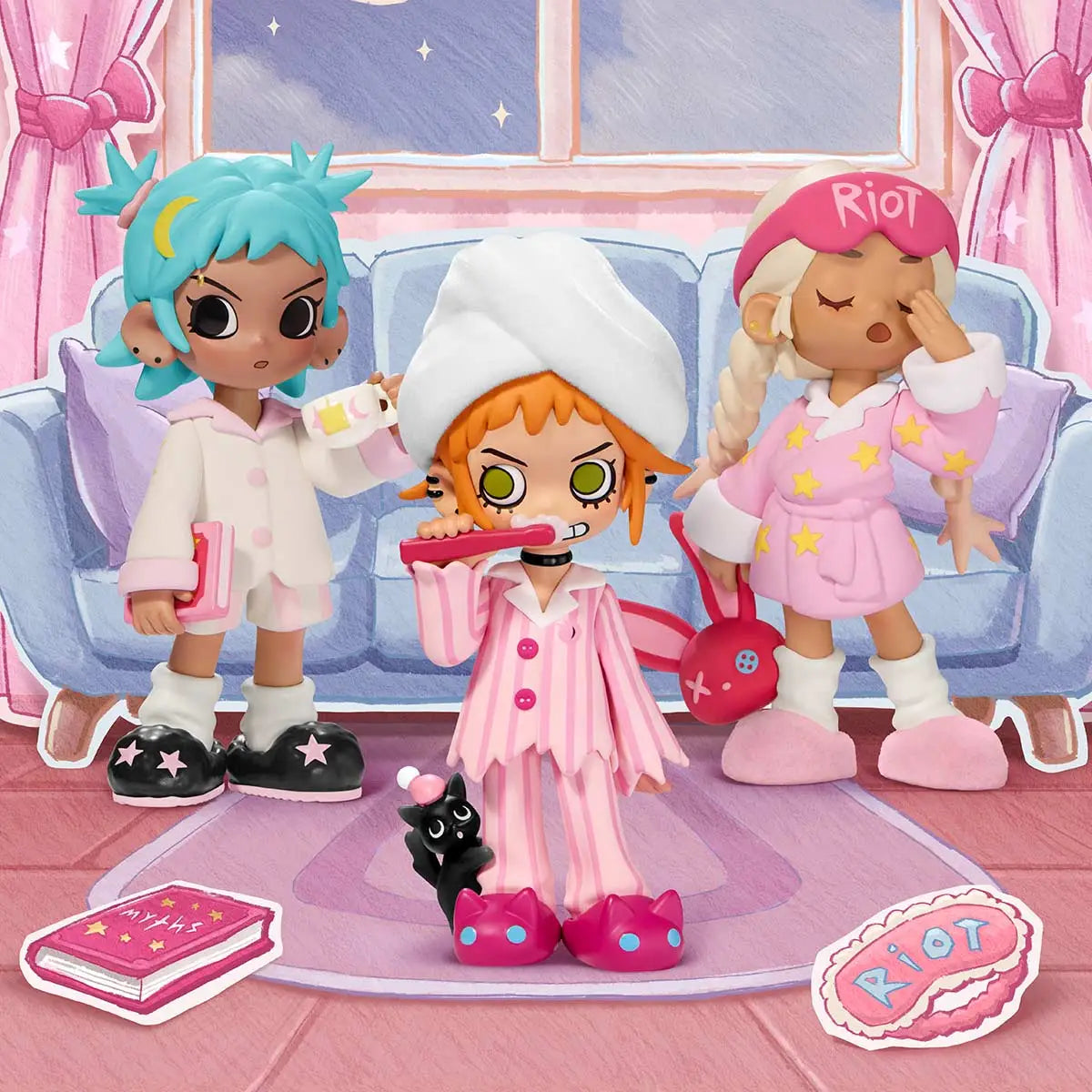Lil Peach Riot Sleepover Series Figures Blind box Single Box