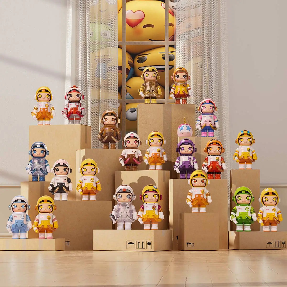 MEGA SPACE MOLLY 100% × emoji™ Series Blind Box Single Box