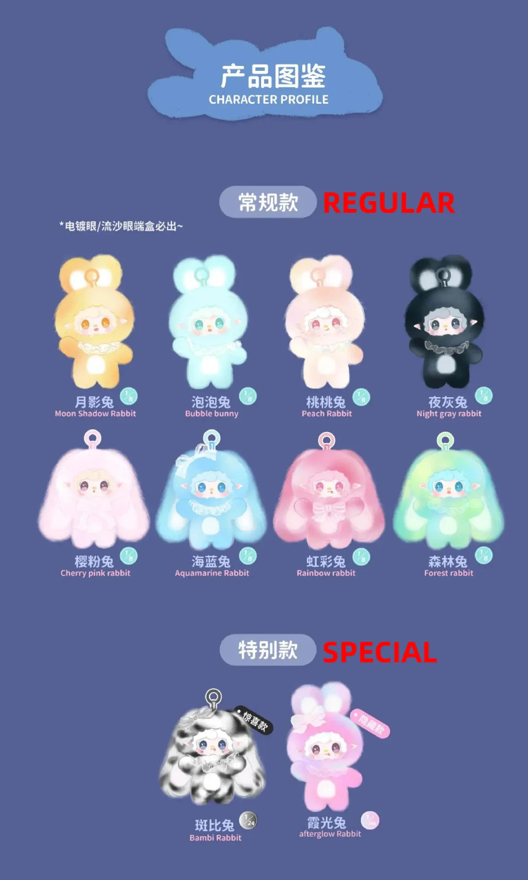 Yooki Hopping Bunny Series Plush Dolls Blind Box Single Box