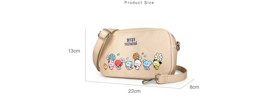BT21 minini blommig axelväska