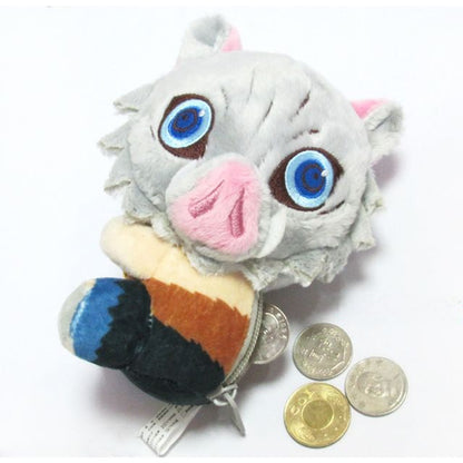 Demon Slayer: Kimetsu no Yaiba - Inosuke Hashibira Plyschdocka, Nyckelring, Väskberlock, Sittande Sidovy, 16cm