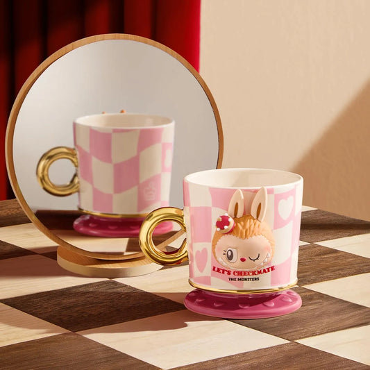 THE MONSTERS Let's Checkmate Labubu Series-Mug- Rosa