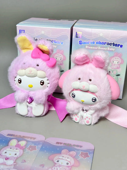 Sanrio Diamond Bunny Baby Plush Charm Blind Box Single Box