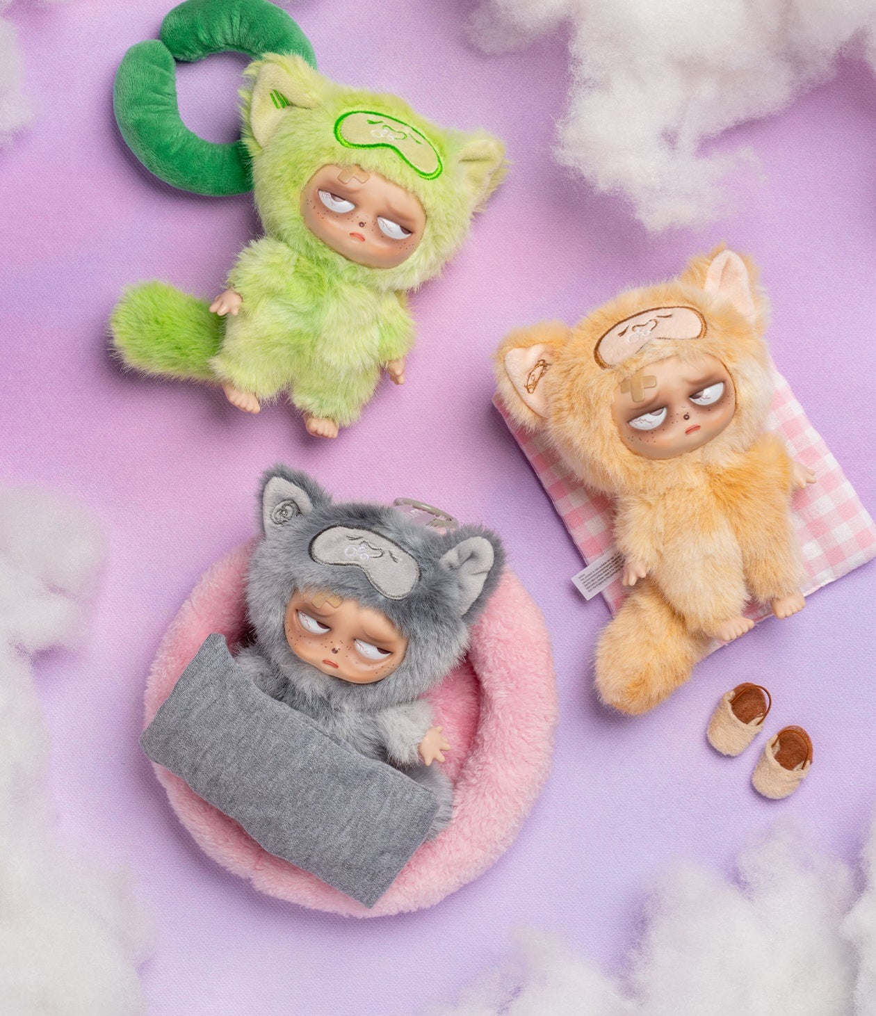 Sleepless Grumpipi Whispers to Dreamland Plush Blind Box Keychain Blind Box Single Box