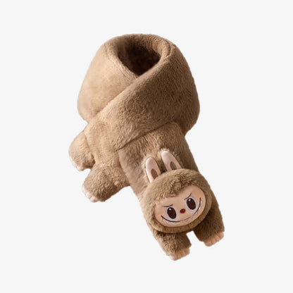 Warm Fluffy Holiday Series- LABUBU Plush Scarf - POPLAND Limited