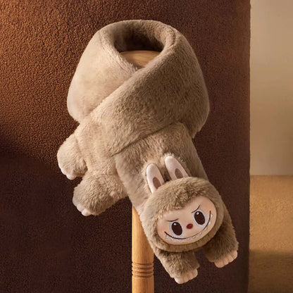 Warm Fluffy Holiday Series- LABUBU Plush Scarf - POPLAND Limited