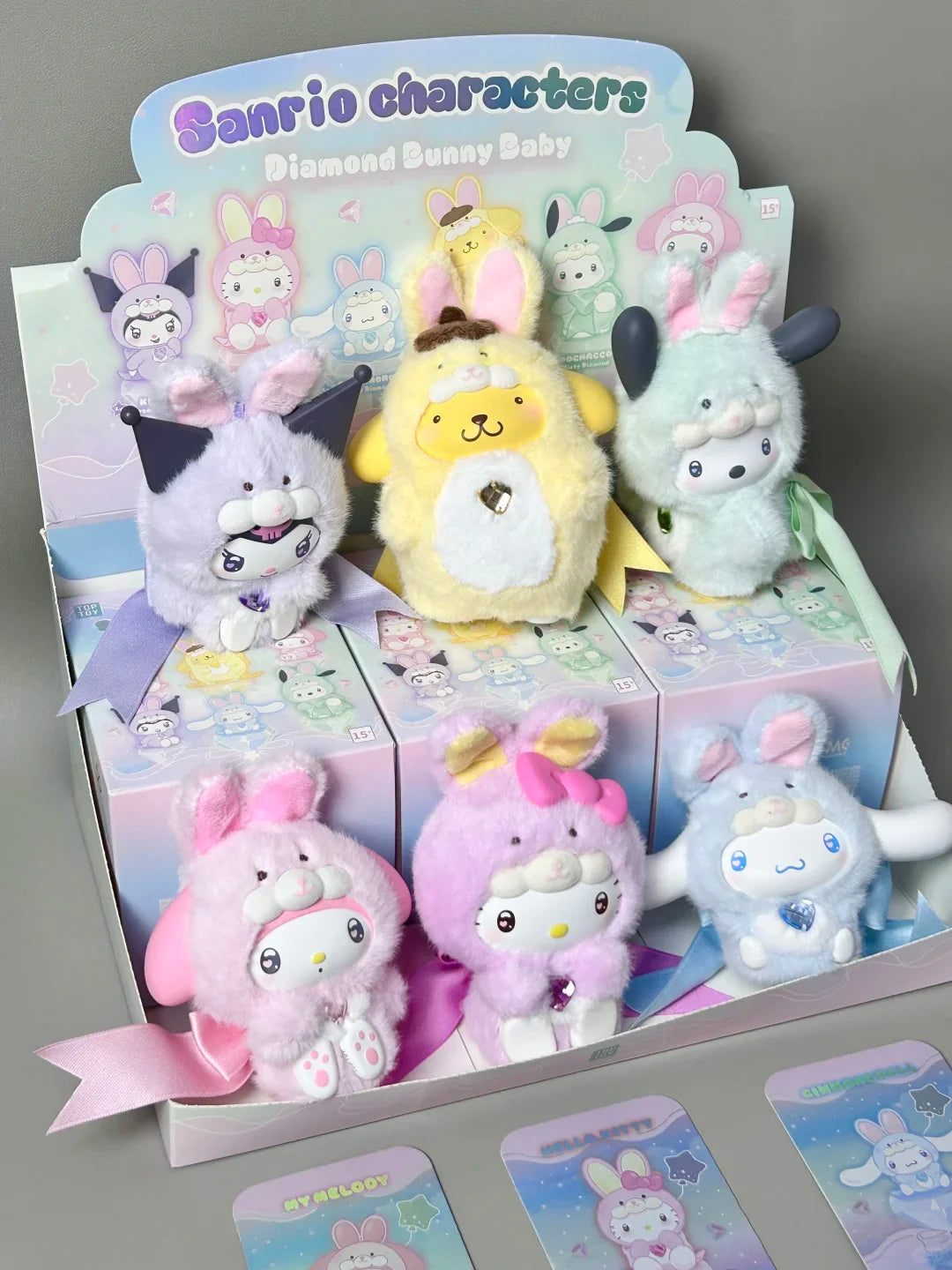 Sanrio Diamond Bunny Baby Plush Charm Blind Box Single Box