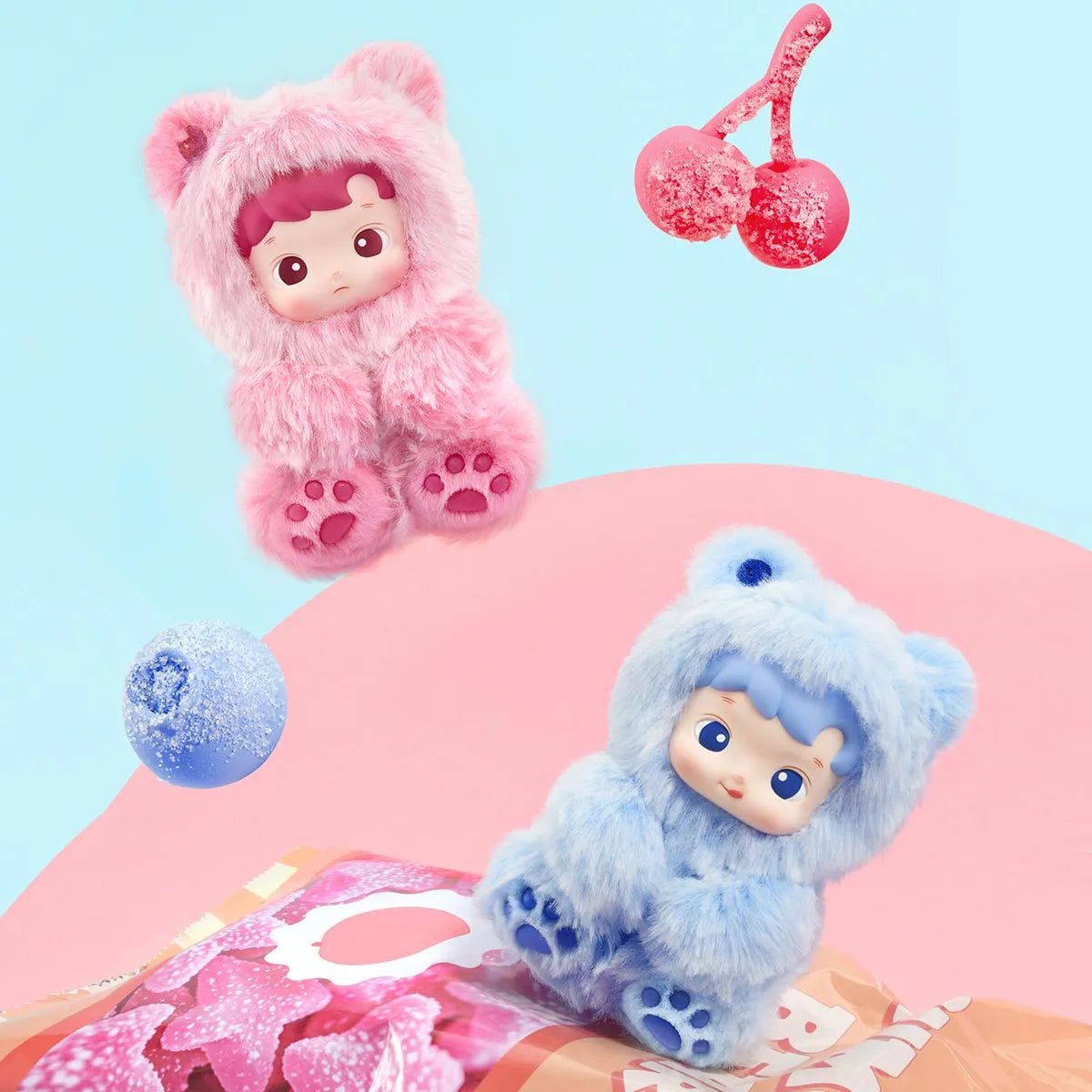 HACIPUPU Gummy Bear Series-Vinyl Plush Pendant Blind Box Single Box