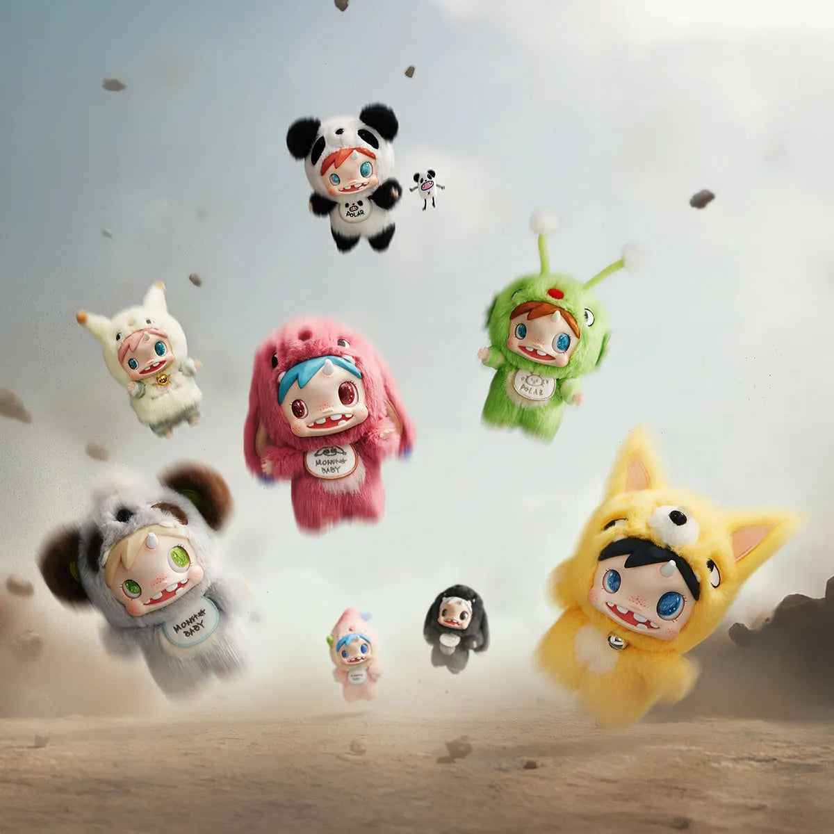 POLAR-Monster Baby Collection Series Plush Pendant Ver.1 Blind Box - Single Box