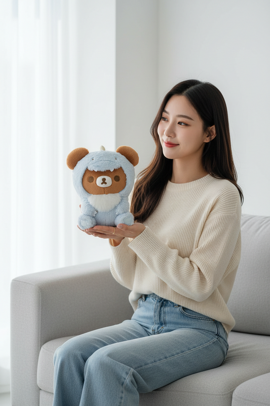 Rilakkuma Chairoikoguma San-X Original Plush - Pastel Blue