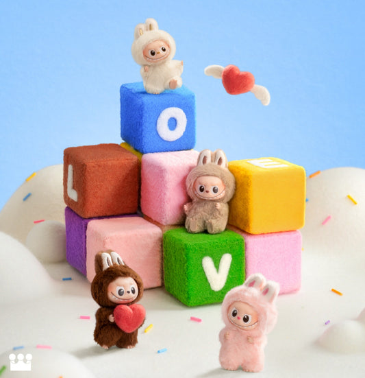 Labubu Pin for Love Series- Vinyl Plush Pendant Blind box Single Box (N-Z)